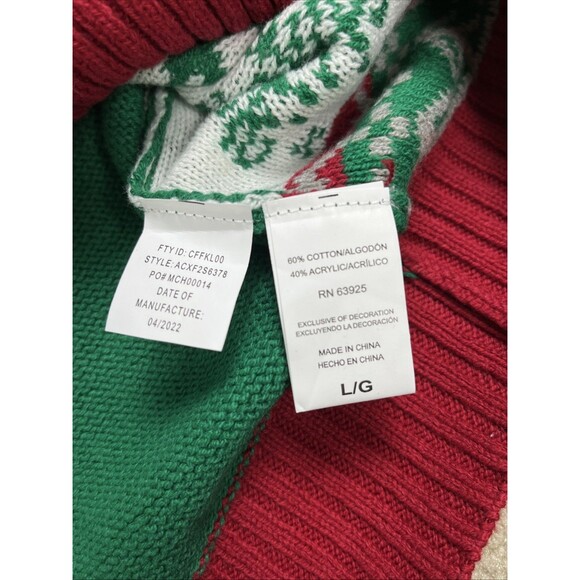 NWOT Ugly‎ Chirstmas Sweater Unisex XL Red Beatles Abbey Road Pullover Holiday - Picture 5 of 9